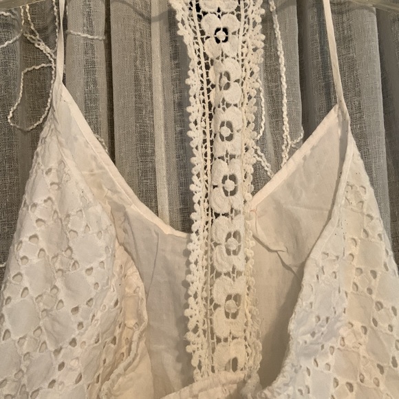 Buffalo David Bitten small eyelet scoop neck mini dress cotton beach cover up - Picture 8 of 9